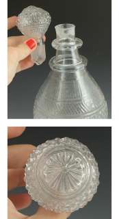 1780s ANTIQUE CLASSICAL GLASS DECANTER W/ STOPPER  