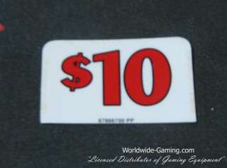   10 DOLLAR DENOMINATION STICKER FOR IGT S+ AND S2000 MACHINES