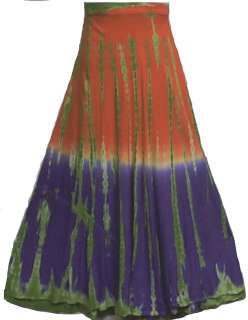 Women Clothing Tie dye Wrap Skirt NotCome L XL 1X 2X 3X  