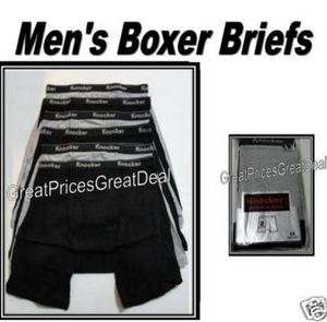   Mens Underwear Premium BLACK/GRAY COTTON BOXER BRIEFS Briefs Comfort