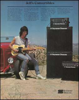 JEFF BECK 1985 SEYMOUR DUNCAN COMBOS AMPS AD 8X11 AMPLIFIERS 