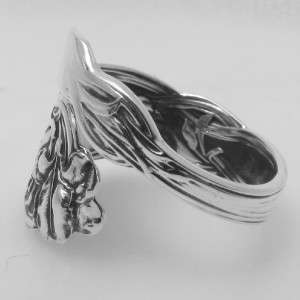 STERLING SILVER spoon ring FLEUR DE LIS by ALVIN  