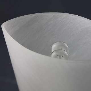 Tischleuchte Tischlampe Design oval Glas weiß alabaster Öko  