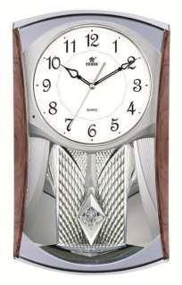 Melodies In Motion Pendulum Wall Clock 6121 Silver  