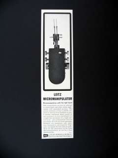 Leitz Micromanipulator micro manipulation 1964 print Ad  