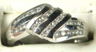 Designer 9K White Gold .56ctw H VS Brilliant Cut Genuine Diamond Ring 