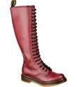 Dr. Martens Back to Basics 1B60 20 Eye Boot   Cherry Red Smooth (Women 
