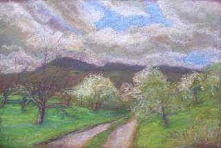 Stromberg Schwäbische Alb   Pastell Gemälde von Nendel  
