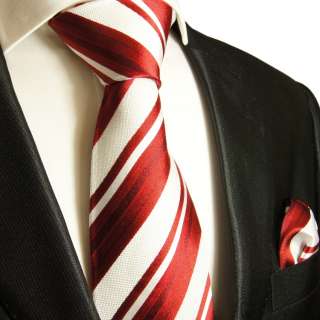 Rote Krawatten Set 2tlg 100% Seidenkrawatten rot 121  