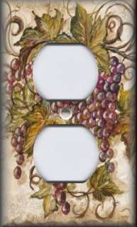 Light Switch Plate Cover   Tuscan Decor   Red Tuscan Grapes  