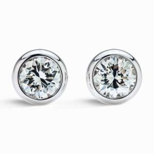 50 ct Genuine Natural Round Cut Diamond Stud Earrings 14k White Gold 