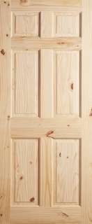 PANEL RAISED KNOTTY PINE STAIN GRADE SOLID CORE RUSTIC INTERIOR WOOD 