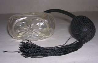 BEAUTIFUL Vintage Glass SWAN Perfume Bottle w/ Atomizer  