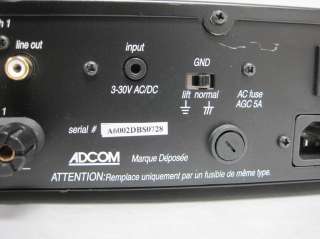 Adcom GFA 6002 2 Channel Stereo Power Amplifier Professional 70 Watt 
