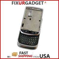 BlackBerry Torch II 9810 Silver Full Housing Case back OEM USA  