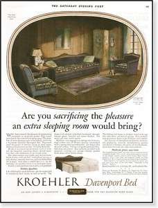 1927 Kroehler Chicago or Stanford Ont. Davenport bed AD  