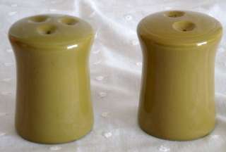 Russell Wright Avocado Green Salt and Pepper Shakers  