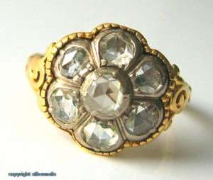 Diamantring Goldring Ringe 18Kt 750 Gold Antik Antike Biedermeier 