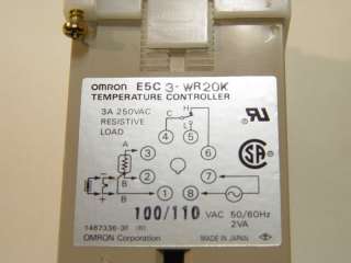 OMRON E5C3 WR20K // TEMPERATURE CONTROLLER NEW  