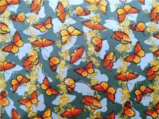 New Butterflies Butterfly Monarch Insects Bugs Silhouettes Fabric BTY 