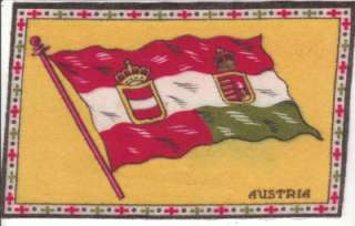 C1910 Felt Tobacco Cigar Exceptional Austria Flag B6  