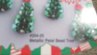 Vintage Metallic Petal Bead Tree Ornament Kit Make 12  