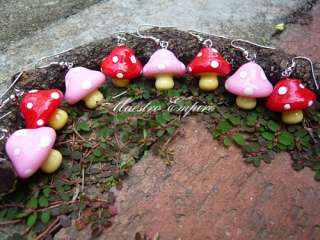 Mushroom Dwarfs Fairy Tale Smurfette Elves Red Pink Polka Dots Smurfs 
