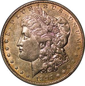 1897 O $1 Silver Morgan Dollar AU Details in a Slab  