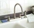 PREMIER WELLINGTON TWO HANDLE KITCHEN FAUCET WITH SIDE SPRAY BRUSHED 