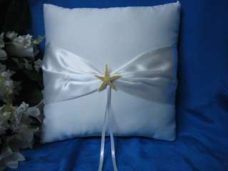 Beach Theme Wedding Ring Bearer Pillow REAL STARFISH  