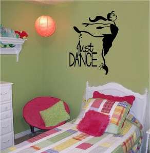 Just Dance Sticker Vinyl Wall Decal Word Letters Art  