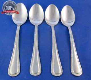 pcs Cuisinart TUSCAN BEAD Stainless Place/Oval Soup Spoons  