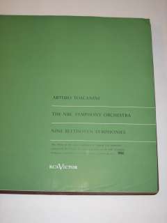 Arturo Toscanini 9 Beethoven Symphonies 7 LP Red Seal  