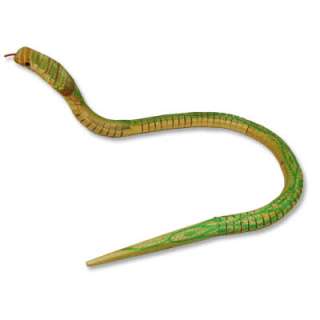 Lifelike Articulated Wood Cobra Snake Toy Fun  