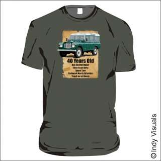 40 Year Old 40th Birthday Gift Land Rover Funny T Shirt  
