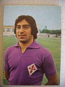 CARTOLINA CALCIO FIORENTINA BRUNO BEATRICE ANNI 70  