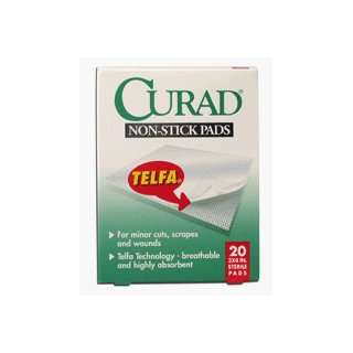 CURAD Non Stick Pads Ouchless # 27000   3 inches x 4 inches Sterile 