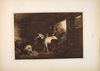   TODAY Inside Stable Sepia Style Fine Art George Morland Print