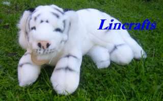 Lying White Tiger Plush Soft Toy by Suma Collection  