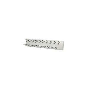  Easy Track RA1200 Tie and Scarf Rack, White, 20 Hooks 