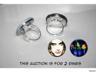 THE CURE Robert Smith set of 2 adjustable rings  