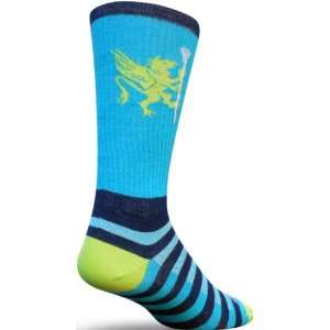  Sockguy Turquoise Griffin Lacrosse Socks MULTI COLORED S/M 