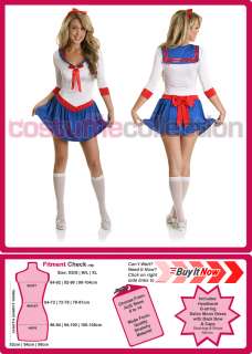 Ladies Sailor Moon Cosplay Super Hero Fancy Dress Halloween Outfit 