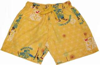 Mens RINGSPUN Mura Swim Swimming Shorts Yellow SALE  