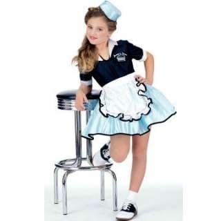 Car Hop Girl Child Costume   Costume includes Cap, dress, and apron 