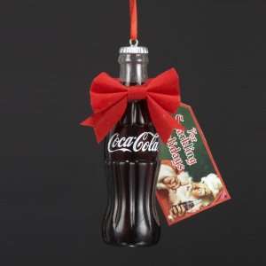  4.5 Coca Cola Bottle with Gift Tag Christmas Ornament 