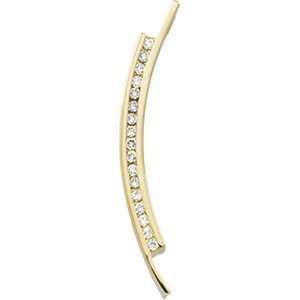  14K Yellow Gold Diamond Pendant Slide 