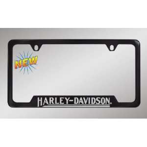Harley Davidson Car Truck SUV License Plate Frame Black Metal   Script