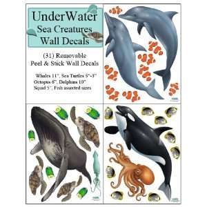   Wall Decals (31) Peel & Stick Ocean Wall Stickers for Kids Room Walls