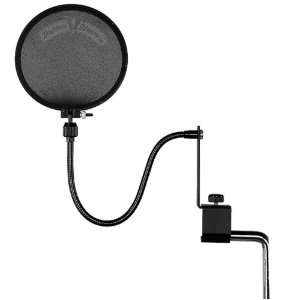   Pop Filter with Metal Gooseneck and Heavy Duty Microphone Stand Clamp